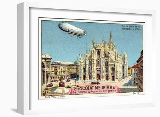 Above the Piazza Del Duomo, Milan-null-Framed Giclee Print