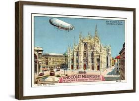 Above the Piazza Del Duomo, Milan-null-Framed Giclee Print