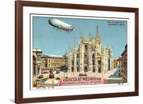 Above the Piazza Del Duomo, Milan-null-Framed Giclee Print