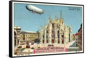 Above the Piazza Del Duomo, Milan-null-Framed Stretched Canvas