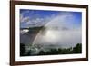 Above view of rainbow mist over boat, Niagara Falls, Ontario, Canada.-Kymri Wilt-Framed Photographic Print