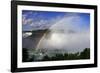 Above view of rainbow mist over boat, Niagara Falls, Ontario, Canada.-Kymri Wilt-Framed Photographic Print