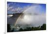 Above view of rainbow mist over boat, Niagara Falls, Ontario, Canada.-Kymri Wilt-Framed Photographic Print