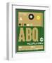 ABQ Albuquerque Luggage Tag I-NaxArt-Framed Art Print