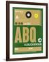 ABQ Albuquerque Luggage Tag I-NaxArt-Framed Art Print