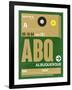 ABQ Albuquerque Luggage Tag I-NaxArt-Framed Art Print