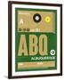 ABQ Albuquerque Luggage Tag I-NaxArt-Framed Art Print