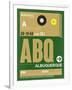 ABQ Albuquerque Luggage Tag I-NaxArt-Framed Art Print