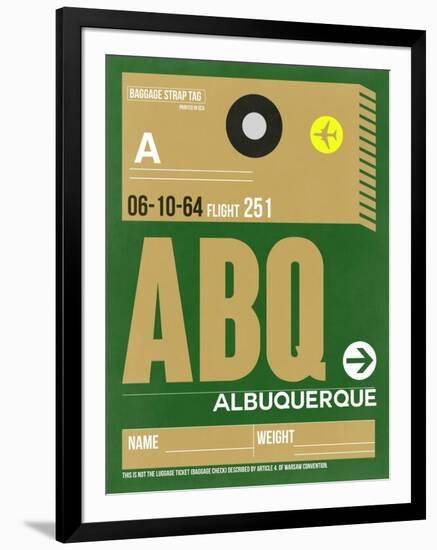 ABQ Albuquerque Luggage Tag I-NaxArt-Framed Art Print