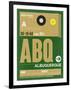 ABQ Albuquerque Luggage Tag I-NaxArt-Framed Art Print