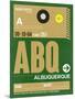 ABQ Albuquerque Luggage Tag I-NaxArt-Mounted Art Print