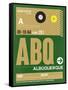 ABQ Albuquerque Luggage Tag I-NaxArt-Framed Stretched Canvas