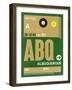 ABQ Albuquerque Luggage Tag I-NaxArt-Framed Art Print