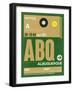 ABQ Albuquerque Luggage Tag I-NaxArt-Framed Art Print