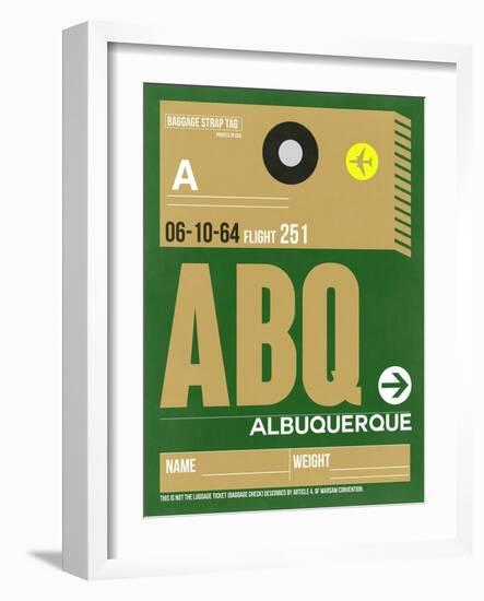 ABQ Albuquerque Luggage Tag I-NaxArt-Framed Art Print