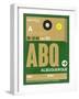 ABQ Albuquerque Luggage Tag I-NaxArt-Framed Art Print