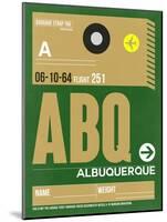 ABQ Albuquerque Luggage Tag I-NaxArt-Mounted Art Print