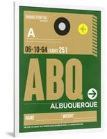 ABQ Albuquerque Luggage Tag I-NaxArt-Framed Art Print