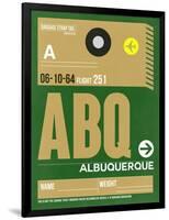 ABQ Albuquerque Luggage Tag I-NaxArt-Framed Art Print