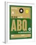 ABQ Albuquerque Luggage Tag I-NaxArt-Framed Art Print