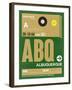 ABQ Albuquerque Luggage Tag I-NaxArt-Framed Art Print