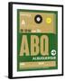 ABQ Albuquerque Luggage Tag I-NaxArt-Framed Art Print