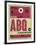 ABQ Albuquerque Luggage Tag II-NaxArt-Framed Art Print