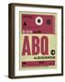ABQ Albuquerque Luggage Tag II-NaxArt-Framed Art Print