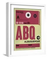 ABQ Albuquerque Luggage Tag II-NaxArt-Framed Art Print