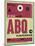 ABQ Albuquerque Luggage Tag II-NaxArt-Mounted Art Print
