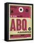 ABQ Albuquerque Luggage Tag II-NaxArt-Framed Stretched Canvas