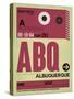 ABQ Albuquerque Luggage Tag II-NaxArt-Stretched Canvas