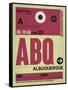 ABQ Albuquerque Luggage Tag II-NaxArt-Framed Stretched Canvas