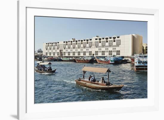 Abra (Ferry Boat), Dubai Creek, Dubai, United Arab Emirates, Middle East-Matt-Framed Photographic Print