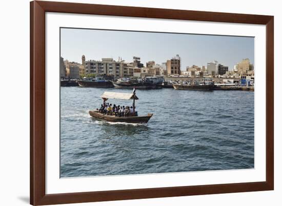 Abra (Ferry Boat), Dubai Creek, Dubai, United Arab Emirates, Middle East-Matt-Framed Photographic Print