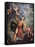 Abraham and Isaac, 1543-Titian (Tiziano Vecelli)-Framed Stretched Canvas