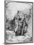 Abraham and Isaac, 1645-Rembrandt van Rijn-Mounted Giclee Print