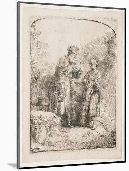 Abraham and Isaac, 1645-Rembrandt van Rijn-Mounted Giclee Print