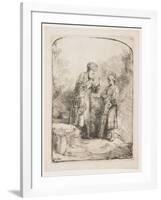 Abraham and Isaac, 1645-Rembrandt van Rijn-Framed Giclee Print