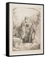 Abraham and Isaac, 1645-Rembrandt van Rijn-Framed Stretched Canvas