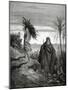 Abraham and Isaac Carrying the Wood for the Sacrifice. Engraving.-null-Mounted Giclee Print