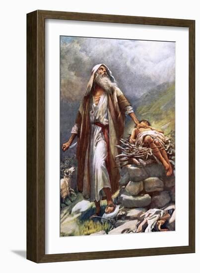 Abraham and Isaac-Harold Copping-Framed Giclee Print