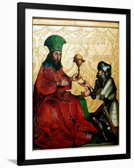 Abraham and Melchisedech the King of Salem Melchisedech (Melchisedec or Melchizedek or Melkisedeq O-Konrad Witz-Framed Giclee Print