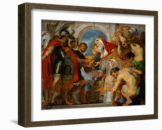 Abraham and Melchisedech.-Peter Paul Rubens-Framed Giclee Print