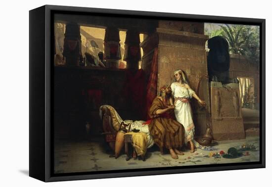 Abraham and Sarah at the Court of the Pharaohs, 1875-Giovanni Muzzioli-Framed Stretched Canvas