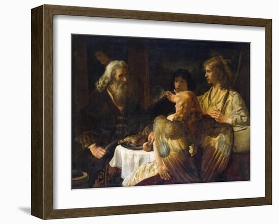 Abraham and the Three Angels, 1630S-Rembrandt van Rijn-Framed Giclee Print