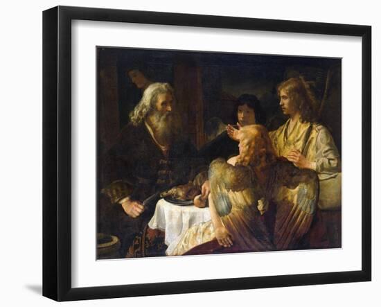 Abraham and the Three Angels, 1630S-Rembrandt van Rijn-Framed Giclee Print