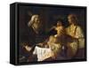 Abraham and the Three Angels, 1630S-Rembrandt van Rijn-Framed Stretched Canvas