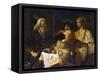 Abraham and the Three Angels, 1630S-Rembrandt van Rijn-Framed Stretched Canvas