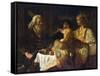 Abraham and the Three Angels, 1630S-Rembrandt van Rijn-Framed Stretched Canvas